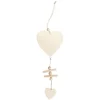 Image de Porte-bonheur Coeur en bois à suspendre