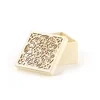 Image de Boîte en bois couvercle mandala fleurs 10,5 x 6 x 10,5 cm