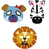 Image de Masque en feutrine Enfant 12 pcs Zèbre Lion Chien