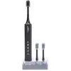 Image de Superwhite Brosse à dents sonique souple noire + 3 têtes