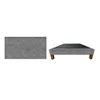 Image de TÃªte De Lit Fdl-A Pack Tdl Alba 145 140 Cm Avec Cache-Sommier Gris 140x190x16