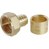 Image de Raccord droit Ã  glissement pour tube PER Ã16 - Ecrou-tournant F15/21 - lot de 10