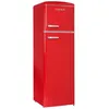 Image de RÃ©frigÃ©rateur-congÃ©lateur Frigelux Retro Vintage RFDP246RRA++ - congÃ©lateur haut - 55x57.5x166.5 cm (lxpxh) - 246 litres - classe E - rouge