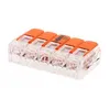 Image de Pack de 3 bornes de connexion rapide Ã  levier WAGO 5 entrÃ©es fil souple et rigide - S221