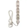Image de Bloc HOME 6 Prises 16A avec Interrupteur Blanc et Fiche Extraplate CÃ¢ble 1,5m