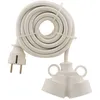 Image de Prolongateur ZENITECH Bi-TÃªte 3G1,5mm 5m avec 1 Prise MÃ¢le et 2 Prises Femelle