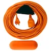 Image de Prolongateur Jardin 2x 1,5mm Orange 25m + 1 boitier etanche Orange + support mural - Zenitech
