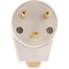 Image de ZENITECH Fiche Ã©lectrique mÃ¢le sortie coudÃ©e 20A 2P+T blanc