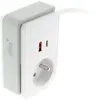 Image de Bloc multiprise Gekko XS clipsable 2 USB A+C 20W 1.5m blanc - Zenitech