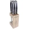 Image de Lou Laguiole Ensemble De Bloc Ã Couteaux Ã Steak 7 Pcs Anthracite
