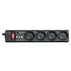 Image de Eaton Protection Strip PS4D - Protection contre les surtensions - CA 220-250 V - 2500 watt - connecteurs de sortie : 4 - noir