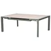 Image de Table De Jardin CarrÃ©e Extensible Alu Evasion 8/10 Places Effet Bois Lin Et Laurier - HespÃ©ride