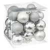 Image de DÃ©co de Sapin de NoÃ«l Kit 35 piÃ¨ces, Boule, Flocon et Cimier - ArgentÃ©
