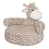 Image de Fauteuil peluche girafe gris