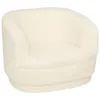 Image de Fauteuil en tissu Ã  bouclettes pour enfant - Blanc cassÃ© - L 41,5 x P 36 x H 45 cm