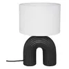 Image de Lampe Ã  Poser En CÃ©ramique Noire Et Abat-Jour Blanc H 40.5 Cm