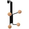 Image de PatÃ¨re de porte 4 tÃªtes bois et mÃ©tal