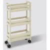 Image de Desserte Ã  3 niveaux en bois - Beige - H 75 x L 40 x P 15 cm
