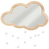 Image de Miroir En Bois D'HÃ©vÃ©a Nuage - Beige