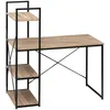 Image de Bureau moderne avec Ã©tagÃ¨re - fer et bois