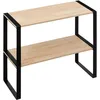 Image de EtagÃ¨re en bois Ã  deux niveaux - Beige