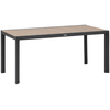 Image de Table De Jardin Rectangulaire Alu Evasion 6 Places Effet Bois Honey Et Graphite - HespÃ©ride