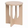 Image de Table Ã  cafÃ© ronde en bois BLOOM - Noisette