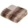 Image de Plaids, jetés Atmosphera  Plaid  Grizzli en fausse fourrure beige réversible P31599709