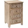 Image de Chiffonnier en bois ethnique Shirel - L. 50 x H. 80 cm - Marron