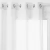 Image de Voilage LÃ©ger Uni Ã Oeillets Polyester Blanc 140x240 Cm