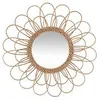 Image de Miroir mural Fleur en Rotin D 56 cm