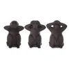 Image de Lot de 3 singes sagesse en rÃ©sine H23