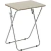 Image de Table d'appoint pliante en bois et mÃ©tal Grey - L. 48 x H. 65 cm - Marron