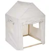 Image de Maisonnette en pin et toile - 77,5 x 77,5 x 116 cm - Blanc