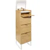 Image de Chiffonnier en bambou Levia 3 tiroirs - Bambou et Blanc