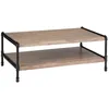 Image de Table basse design bois et mÃ©tal industriel Siam - L. 120 x H. 40 cm - Noir