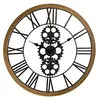 Image de Grande Pendule murale en bois et mÃ©tal industriel D 70 cm
