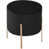 Image de Tabouret design velours Art Deco Living - Noir