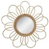Image de Miroir mural Fleur en Rotin D 38 cm