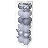 Image de DÃ©co de sapin Lot de 18 Boules de NoÃ«l  D 3 cm - Argent et Blanc