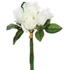 Image de BOUQUET 7 ROSES ARTIFICIELLES 30CM BLANC