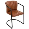 Image de Fauteuil cuir vÃ©ritable Kavi naturel Atmosphera - Naturel