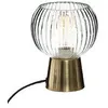 Image de Lampe Ã Poser En Verre DÃ©co Et Base En MÃ©tal H 19.5 Cm