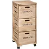 Image de Tour de rangement 3 tiroirs en bois style Cagette