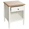 Image de Table de Chevet 1 tiroir en Bois blanc et naturel H 48 cm