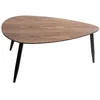 Image de Lot de 2 Tables Ã  cafÃ© gigognes en Bois foncÃ©