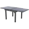 Image de Table Extensible CarrÃ©e En Verre Piazza 4/8 Places Gris Anthracite