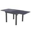 Image de Table Extensible Carrée Alu Piazza 4/8 Places Graphite - Hespéride