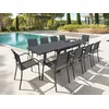 Image de Table Extensible Rectangulaire Alu Piazza 6/10 Places Graphite Hespride