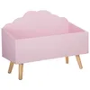 Image de Coffre de rangement enfant Nuage - Longueur 58 cm - Rose